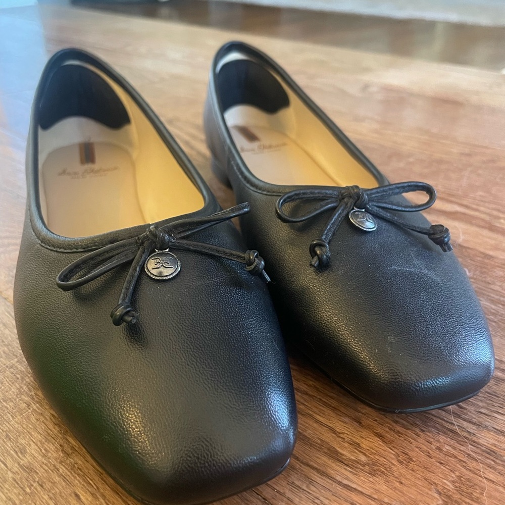 NEW Sam Edelman Meadow Black Leather Ballet Flats